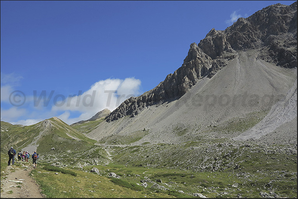 Castings of rock broken up the mountains by wind, ice and water (2200 m)