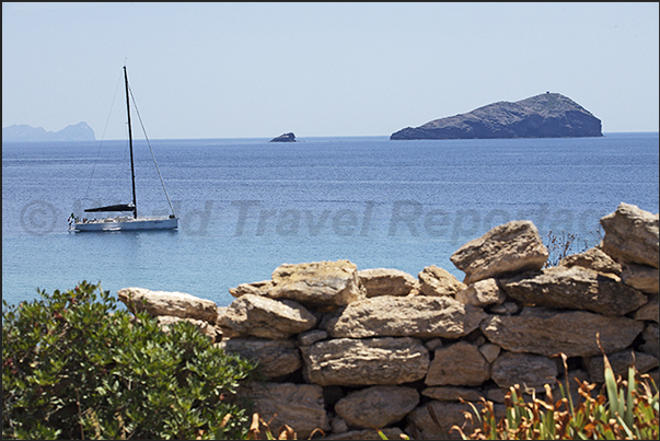 Island of Della Vacca, seen from the coasts of Saint Antioco Island Island of Della Vacca, seen from the coasts of Saint Antioco Island
