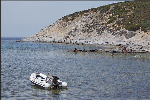 Island of Saint Antioco. The west coast of Capo Sperone