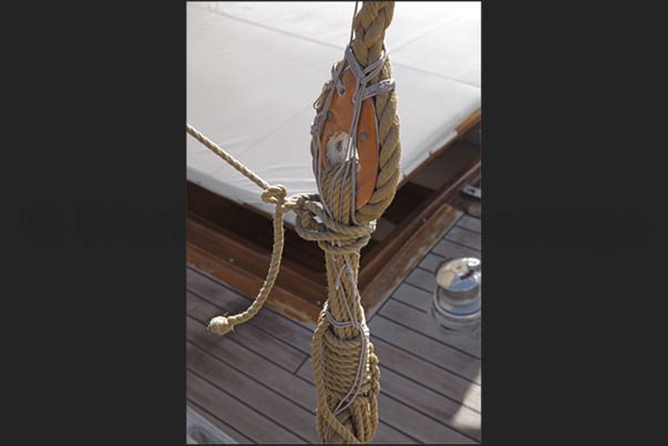 Calasetta Port, a particular of the knots used on the typical boats of Saint Antioco island Calasetta Port, a particular of the knots used on the typical boats of Saint Antioco island