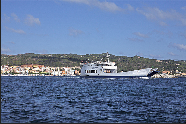 Saint Pietro Island, port of Carloforte. The ferry connecting with Calasetta Port on Saint Antioco island Saint Pietro Island, port of Carloforte. The ferry connecting with Calasetta Port on Saint Antioco island
