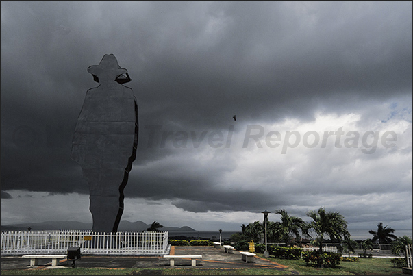 Managua. Sandino's shadow, symbol of the Sandinista Front of National Liberation, watches over the hill Managua. Sandino's shadow, symbol of the Sandinista Front of National Liberation, watches over the hill