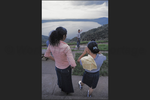 Masaya Volcanic Park. Lake Nicaragua. Meeting point for tourists visiting the park