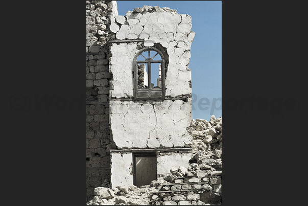 Suakin. Inside the city walls. Ruins of English colonial buildings