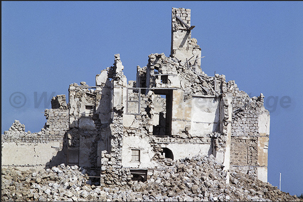 Suakin. Inside the city walls. Ruins of English colonial buildings