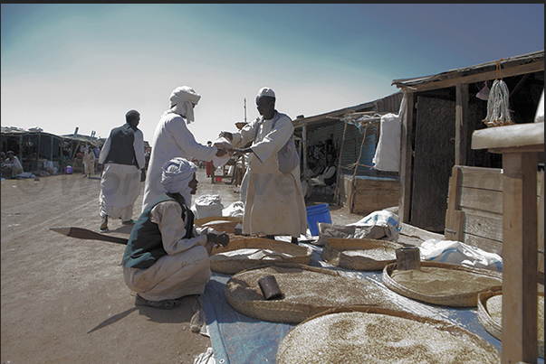 The New Suakin market outside the ancient walls of the coral city