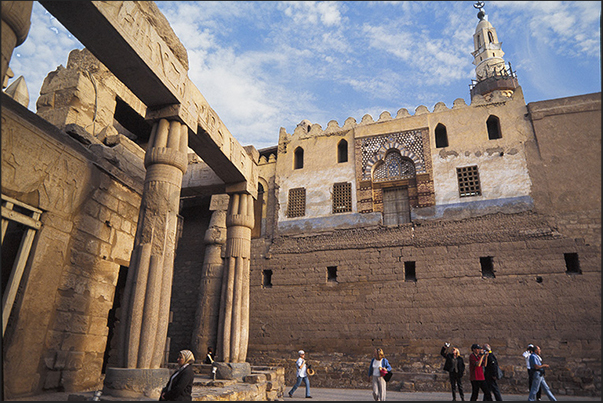 City of Edfu. Horus Temple. Interior of the temple City of Edfu. Horus Temple. Interior of the temple