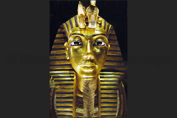 Cairo. Egyptian museum. Treasure tomb of Tutankhamun. Funeral mask of the Pharaoh Cairo. Egyptian museum. Treasure tomb of Tutankhamun. Funeral mask of the Pharaoh