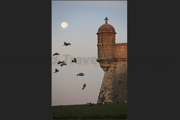 Village of Blaye. The ramparts of the citadel fortified by architect Vauban. (17th century)