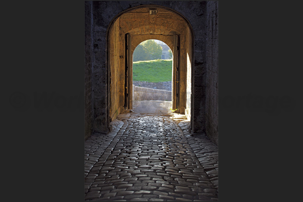 Village of Blaye. Entrance to the fortified Citadel by architect Vauban (17th century)