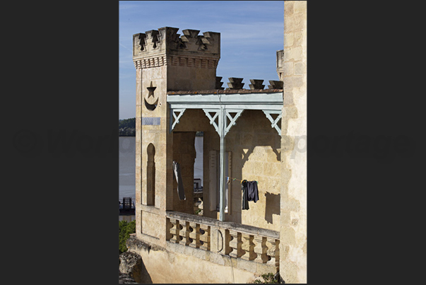 Village of Bourg on Dordogne river. Arabic architectures