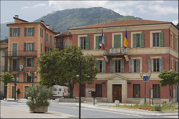 Sospel. City Hall Palace at the entrance of the village