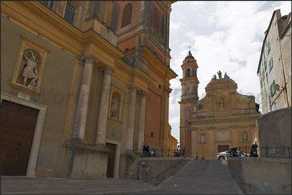 The church of Saint Michel seen from the small square of the staircase