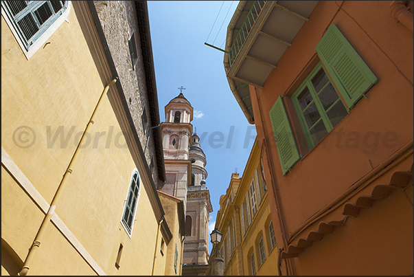 The bell towers of Saint Michel church seen from the Conception street