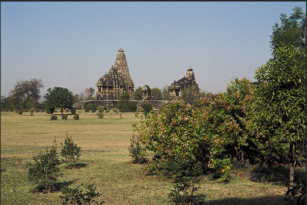 The temples complex of Khajuraho near the city of Chhatarpur The temples complex of Khajuraho near the city of Chhatarpur