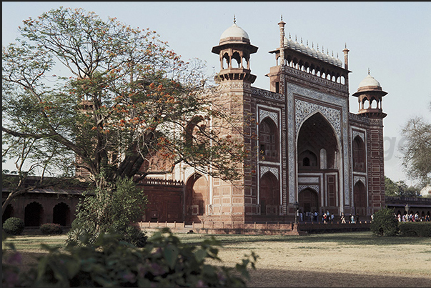 Agra. The access portal to Taj Mahal complex
