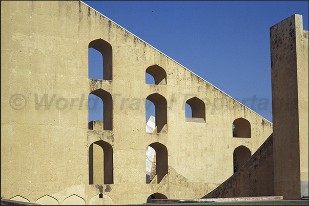 Jantar Mantar (Jaipur). The ancient architectural complex for the study of astronomy with different astronomical instruments Jantar Mantar (Jaipur). The ancient architectural complex for the study of astronomy with different astronomical instruments