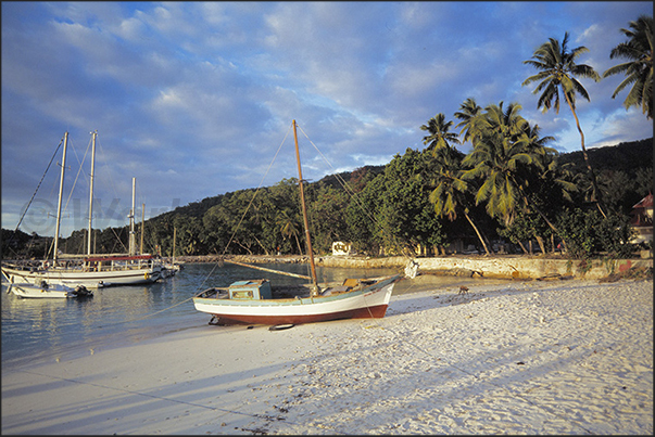 The beach near the port of arrival