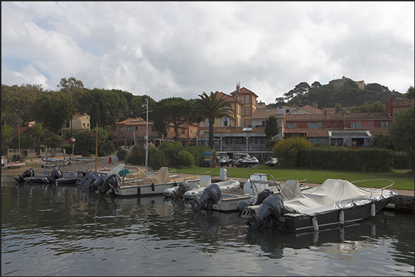 The port of Porquerolles island The port of Porquerolles island