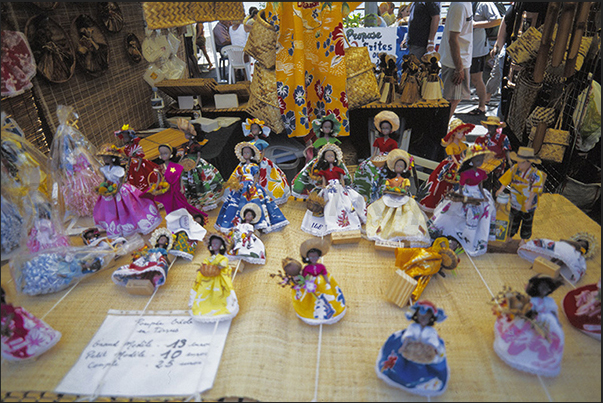 Saint Paul market, north-western coast. Dolls stall Saint Paul market, north-western coast. Dolls stall