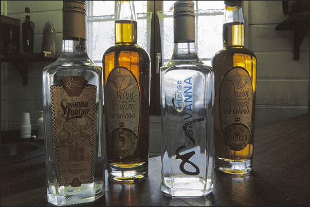 Rhum produced in the Savanna distilleries near the village of Saint André, north coast Rhum produced in the Savanna distilleries near the village of Saint André, north coast