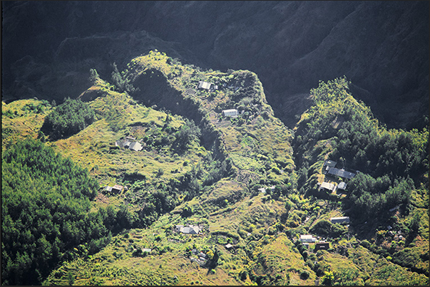 National Park of La Roche Ecrite. Circle de Mafate. Central northern area from the village of Sainte Anne