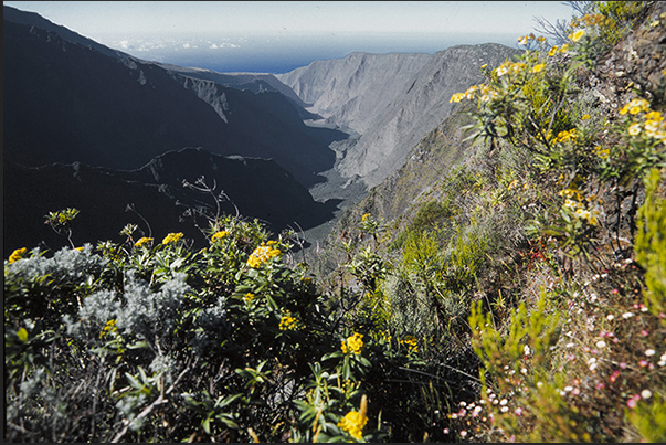 Plaines des Sables. Central area towards Cilaos. Valleys around the plateau