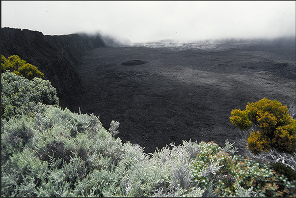 The active volcano area of the Piton de la Fournaise. Plateau near Plaine des Cafres