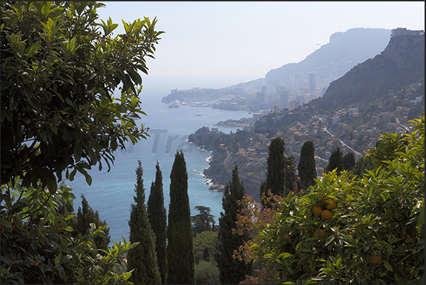 Panorama of the coast towards Principality of Monaco Panorama of the coast towards Principality of Monaco