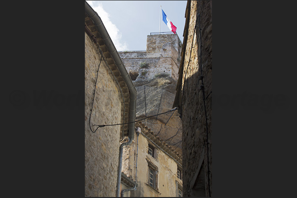 The village of Roquebrune. Ascent to the medieval castle The village of Roquebrune. Ascent to the medieval castle