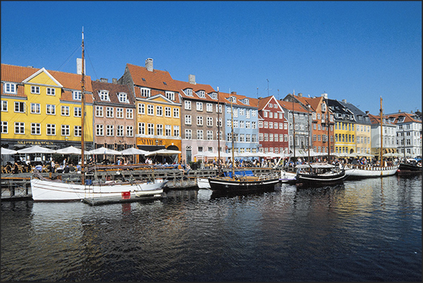 Copenhagen. Ancient port and tourist area of Nyhavn Canal Copenhagen. Ancient port and tourist area of Nyhavn Canal