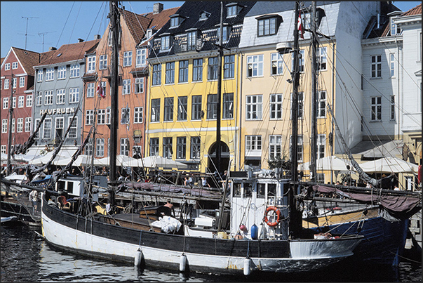 Copenhagen. Ancient port and tourist area of Nyhavn Canal Copenhagen. Ancient port and tourist area of Nyhavn Canal