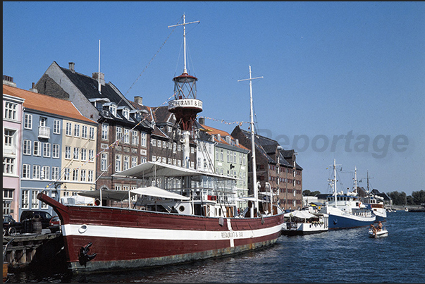 Copenhagen. Ancient port and tourist area of Nyhavn Canal Copenhagen. Ancient port and tourist area of Nyhavn Canal