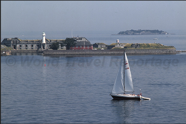 Exit from the port of Copenhagen (Denmark) heading south towards the Kiel Canal in Germany Exit from the port of Copenhagen (Denmark) heading south towards the Kiel Canal in Germany