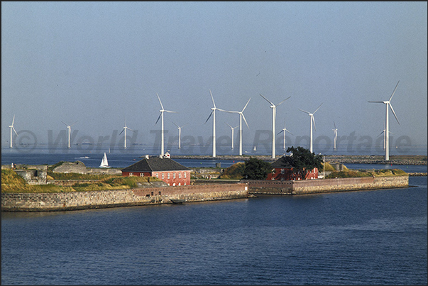 Exit from the port of Copenhagen (Denmark) heading south towards the Kiel Canal in Germany Exit from the port of Copenhagen (Denmark) heading south towards the Kiel Canal in Germany