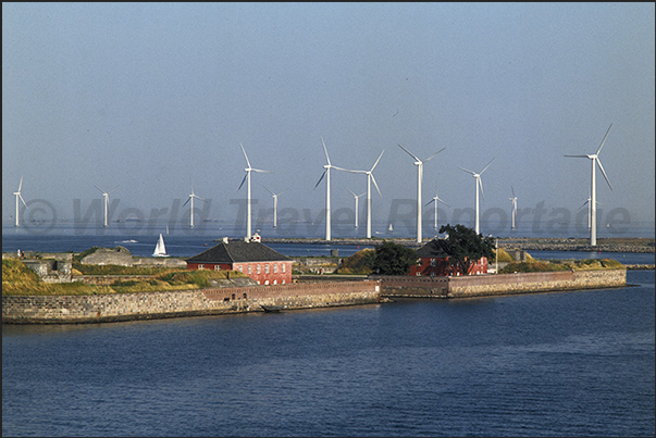 Exit from the port of Copenhagen (Denmark) heading south towards the Kiel Canal in Germany