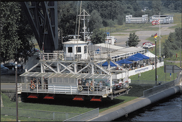 Mooring area before the Brunsbuttel lock on the North Sea Mooring area before the Brunsbuttel lock on the North Sea