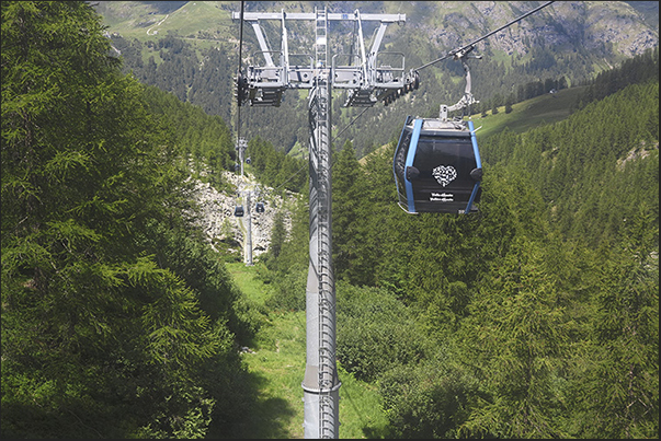 Stafal village.  Ascent by Stafal-Gabiet cable car.