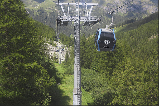 Stafal village. Ascent by Stafal-Gabiet cable car. Stafal village. Ascent by Stafal-Gabiet cable car.