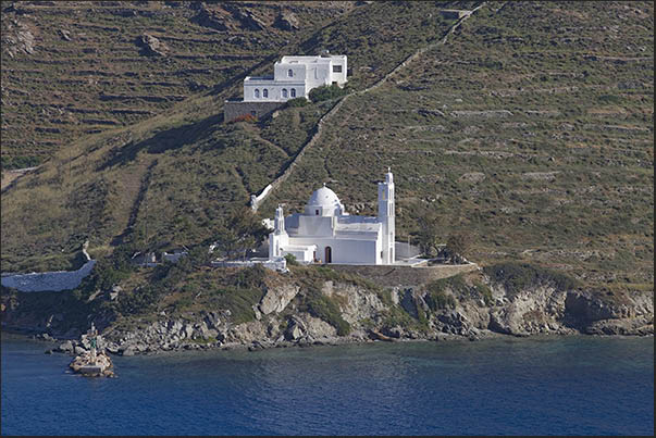 Church at the entrance of Yalos Bay Church at the entrance of Yalos Bay