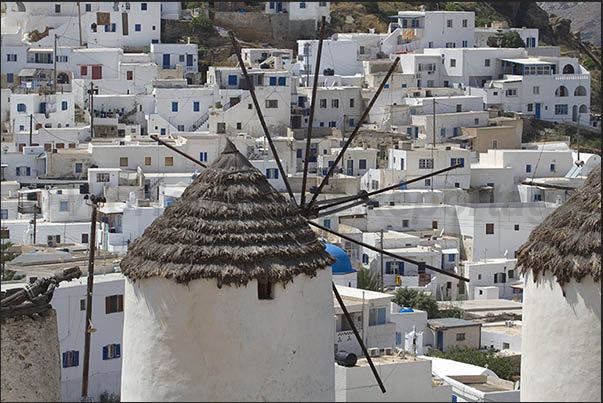 Windmills in the village of Chora (capital of the island) Windmills in the village of Chora (capital of the island)