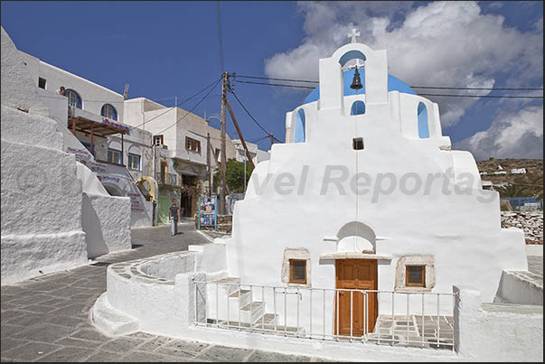 The churches of Chora (capital of the island), one of the most visible architectural features of the city The churches of Chora (capital of the island), one of the most visible architectural features of the city