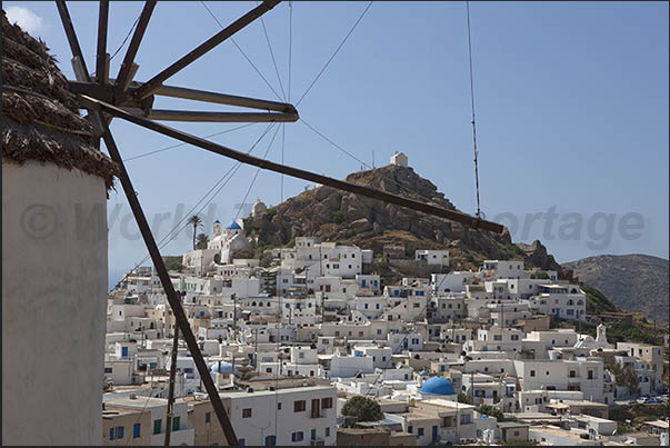 Windmills in the village of Chora (capital of the island) Windmills in the village of Chora (capital of the island)