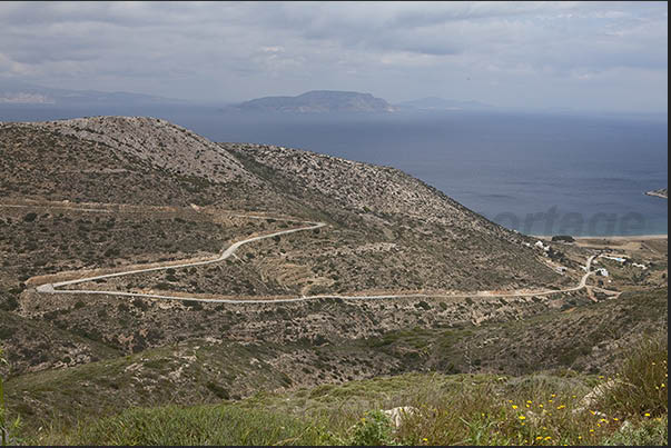 North east coast with some islands of the Little Cyclades on the horizon North east coast with some islands of the Little Cyclades on the horizon