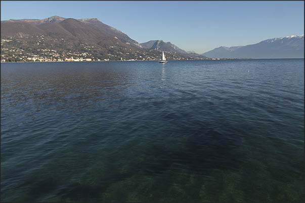 West coast, the town of Salo' seen from the port of Portese West coast, the town of Salo' seen from the port of Portese