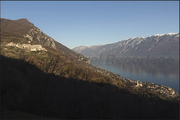 West Coast. Above the village of Musaga and below  the village of Gargnano