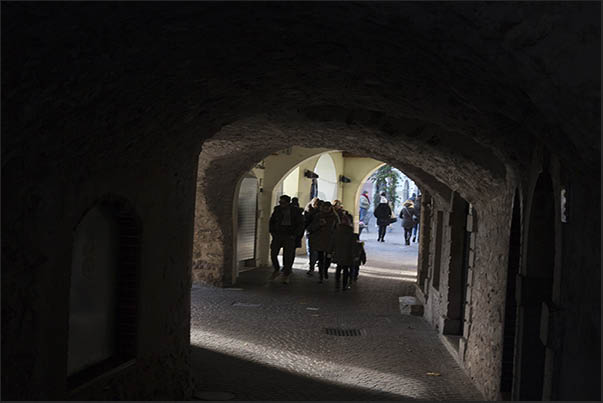 Narrow streets of the historic center of Limone Narrow streets of the historic center of Limone
