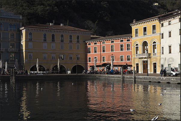 The lakeside of the town of Riva del Garda The lakeside of the town of Riva del Garda