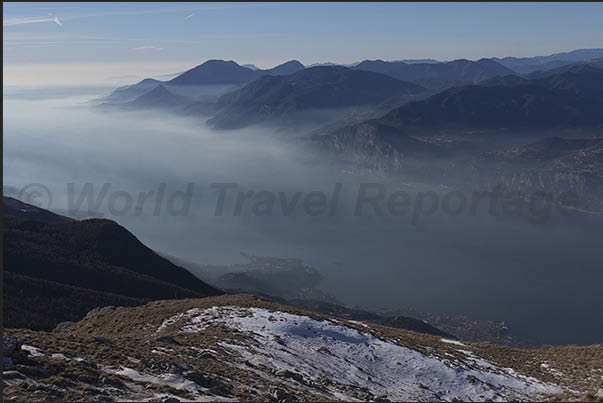 The south-western section of the lake seen from Monte Baldo