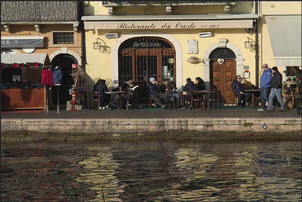 Lakefront of the town of Lazise (south-eastern coast)